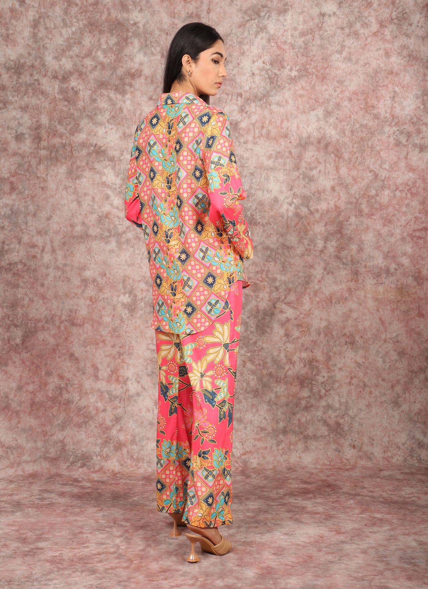 Embroidered Patola Print Co Ord Set