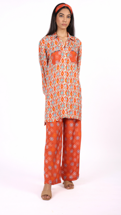 IKAT Motif Print Co Ord Set