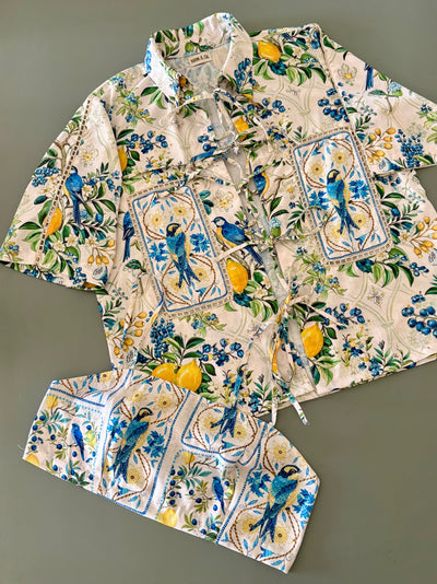 Limon Bird Tie Up Skots Set