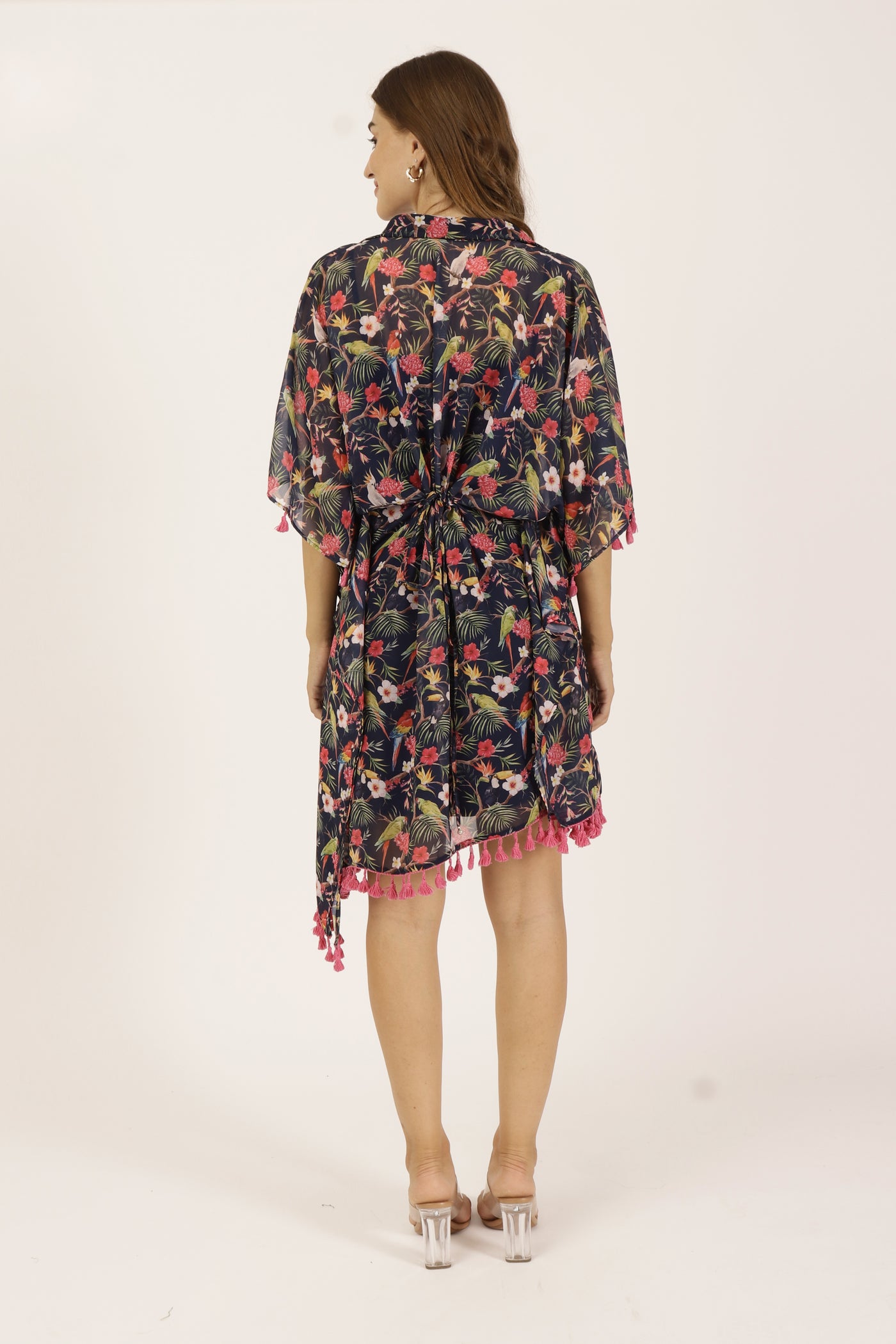 Tropical Bird Kaftan Dress