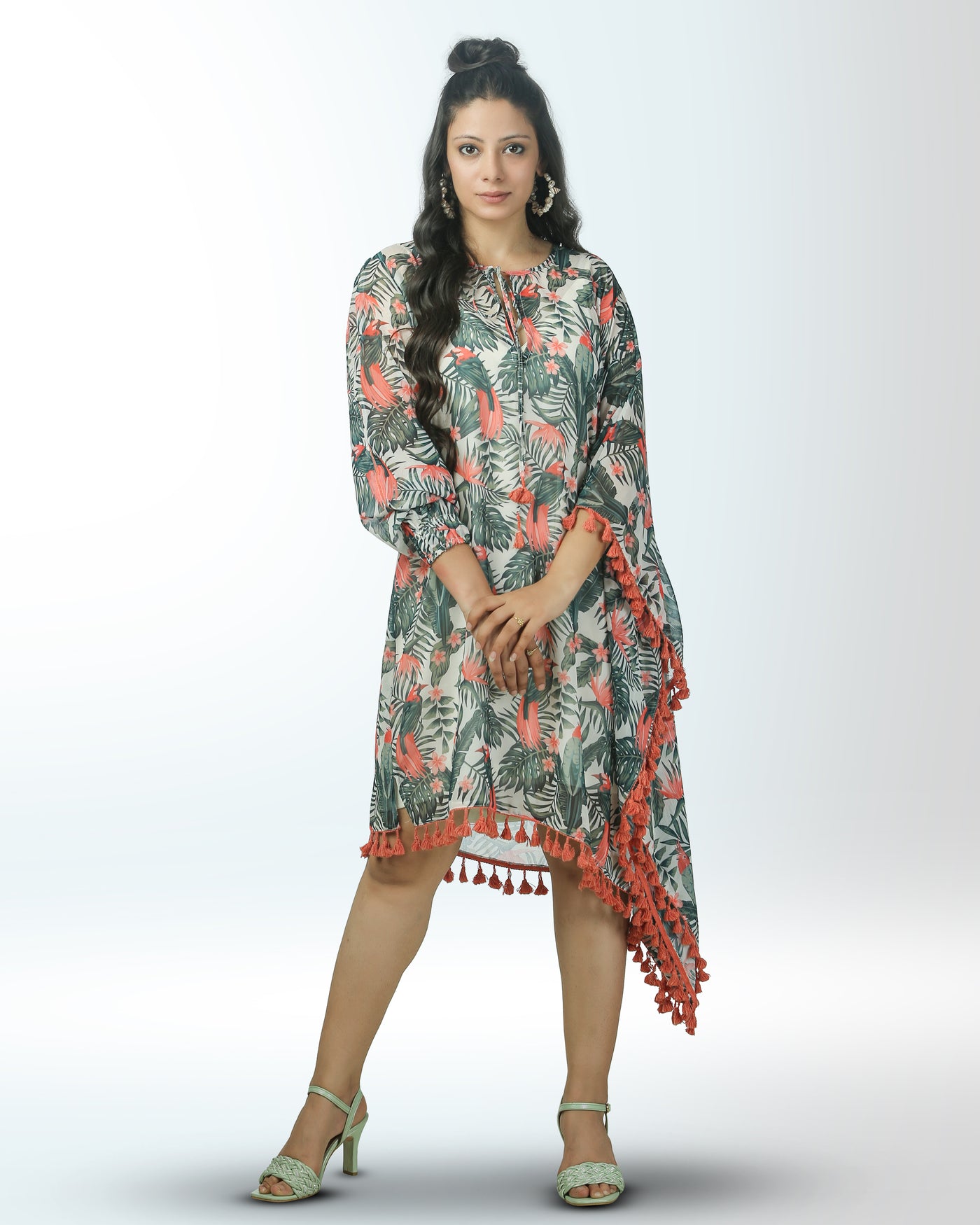 Bird Song Fusion Kaftan Dress