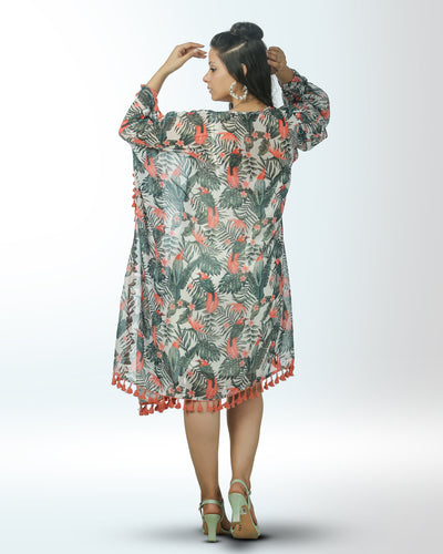 Bird Song Fusion Kaftan Dress