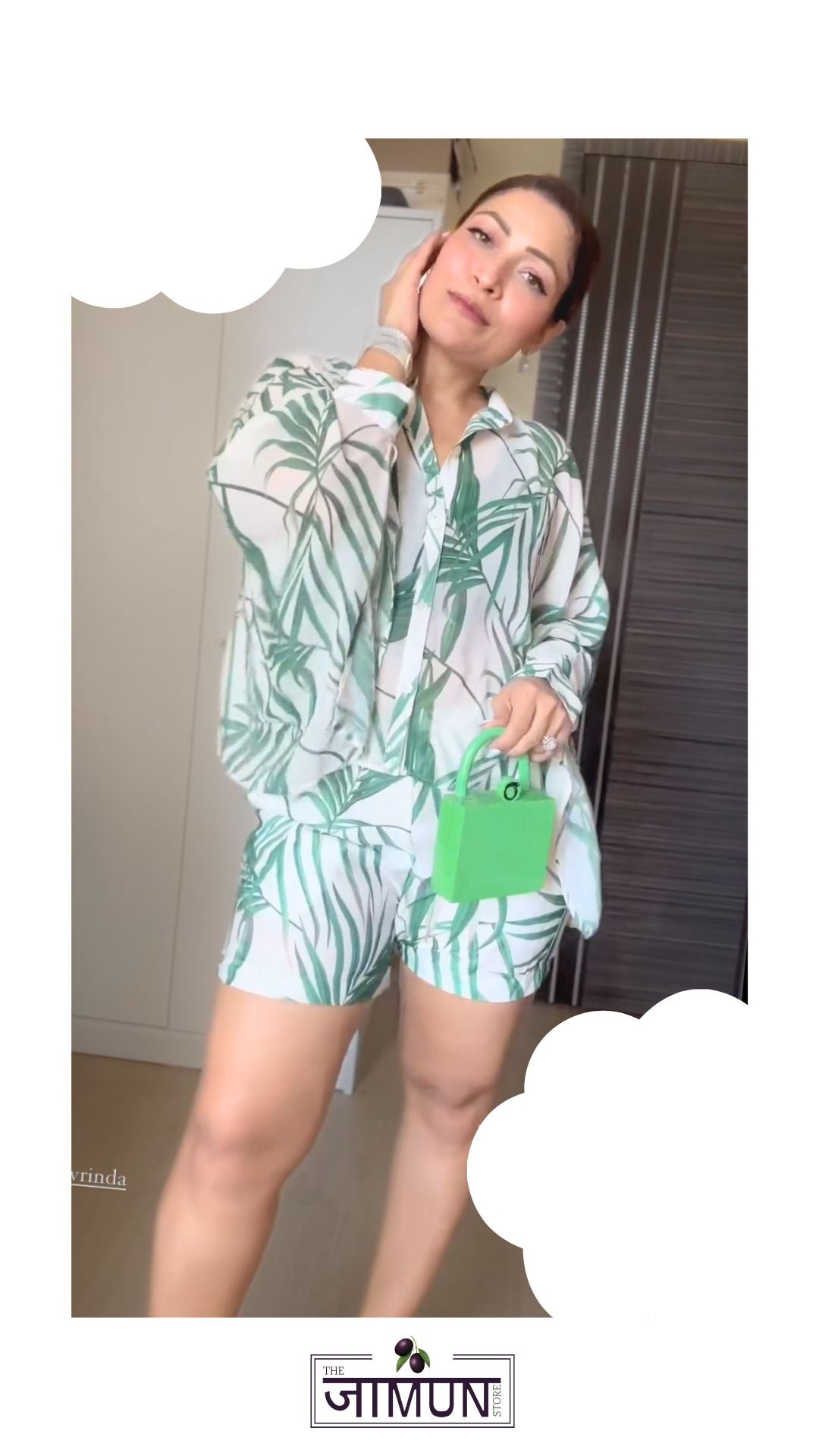 Palm Leaf Print Co Ord Set