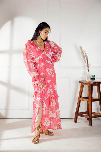 Meraki french rose maxi dress